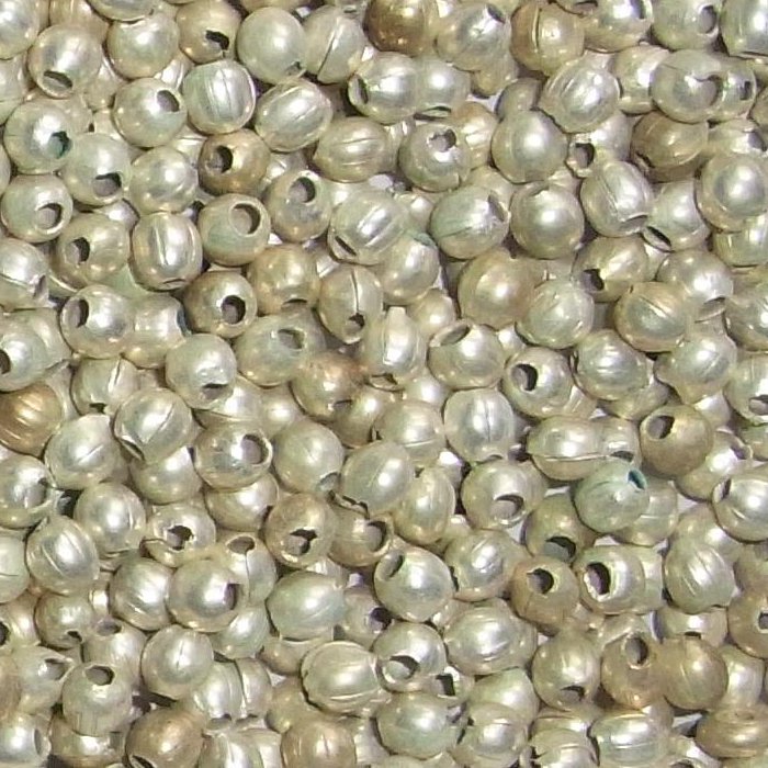 Messingblechperlen ø 4mm, Messing, verchromt, versilbert