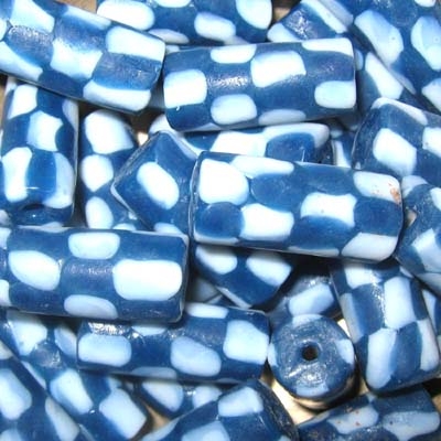 Millefiori-Perle, zyl. 11x25mm / 5 st.