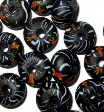 Millefioriperle, donutshape 19x12mm / 1st.