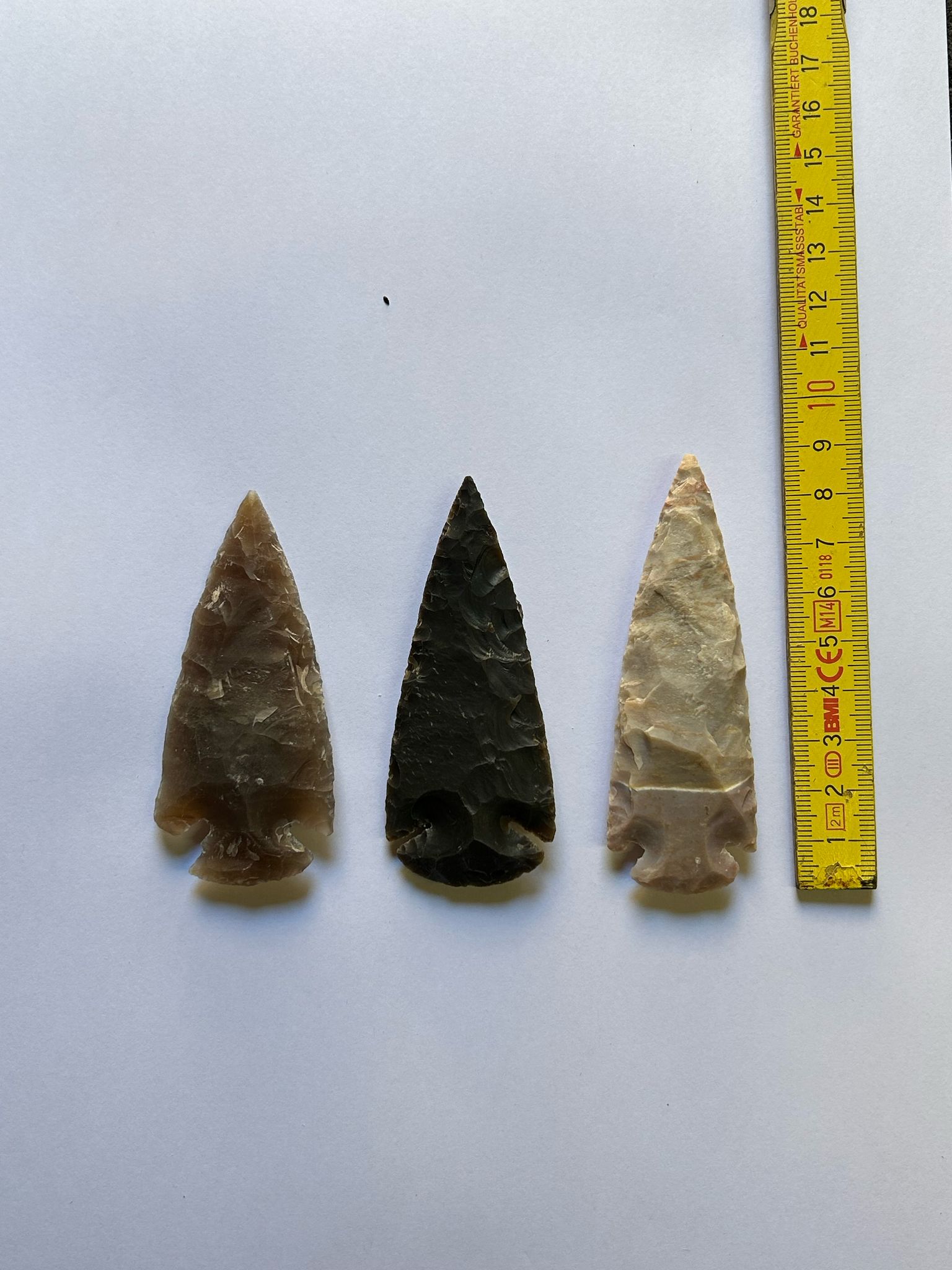 Steinpfeilspitzen XXL, 3 Stück Kopie
