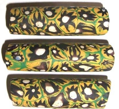 Alte Millefiori Beads / 3 "XL" Perlen