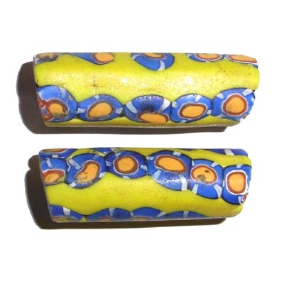 Alte Millefiori Beads / 2 "XL" Perlen