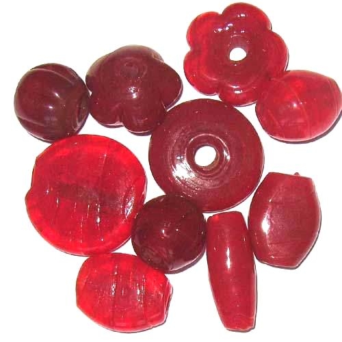Maxi-Beads, rot, 10 Perlen