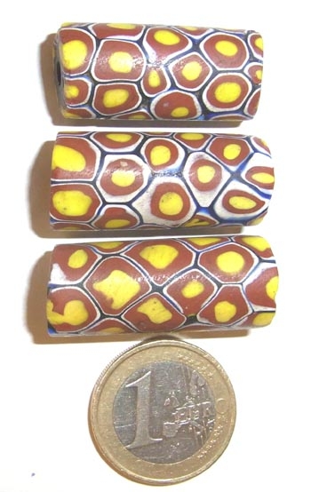 Alte Millefiori Beads / 3 Perlen