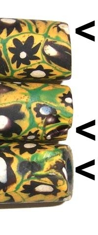 Alte Millefiori Beads / 3 "XL" Perlen