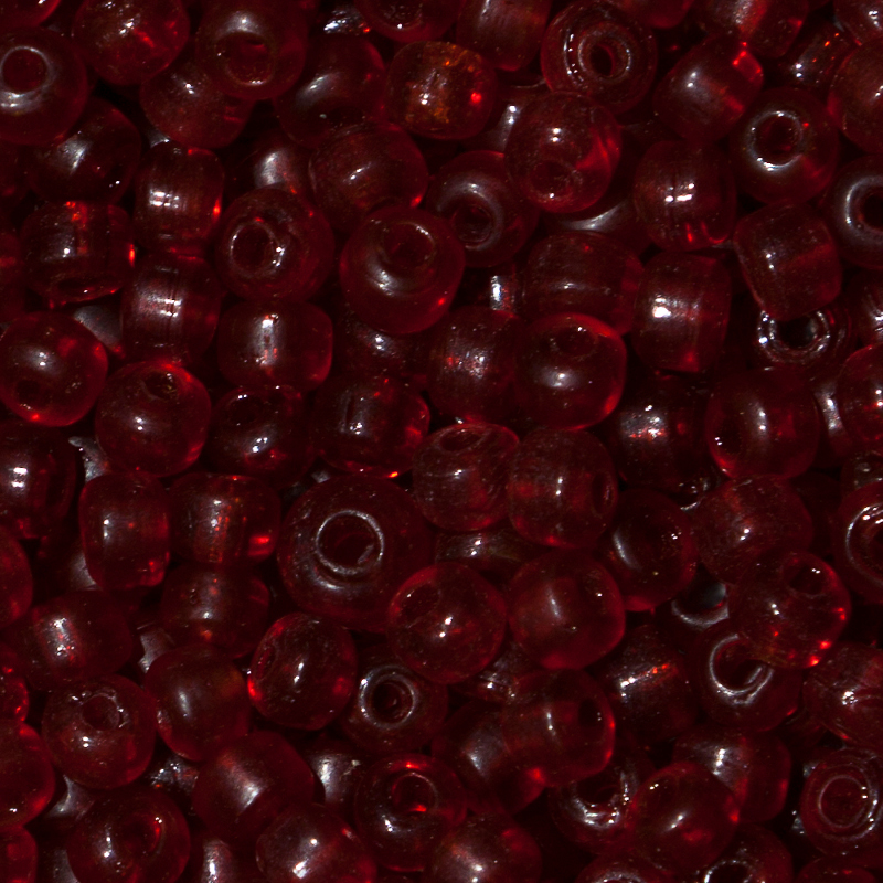 Crowbeads / Rot transparent. 100gr.