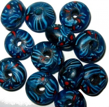 Millefioriperle, donutshape 19x13 / 1st.