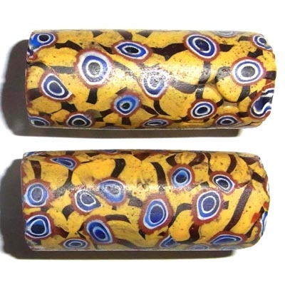 Alte Millefiori Beads / 3 XL Perlen