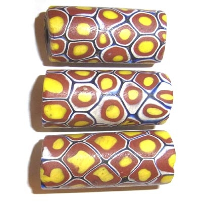 Alte Millefiori Beads / 3 Perlen