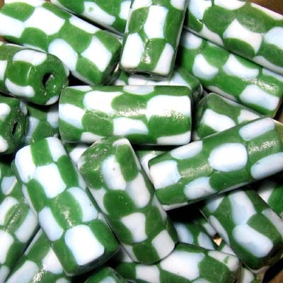 Millefiori-Perle, zyl. 11x25mm / 5 st.