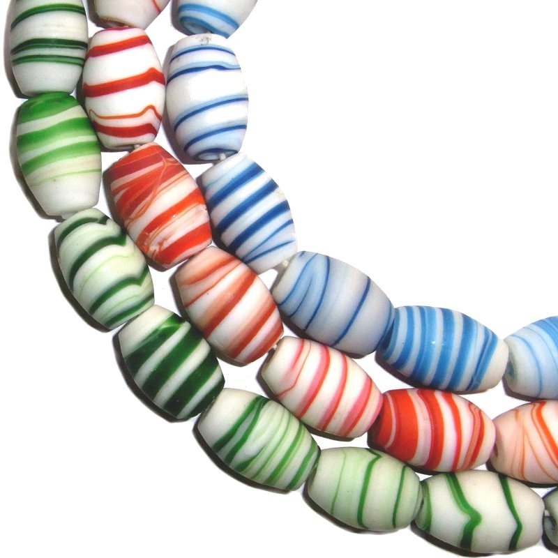 Marble-Beads, ca. 17x25mm Strang, versch. Farben