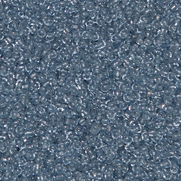 Rocailleperlen Sonderpreis Rauchblau transp.  100g.