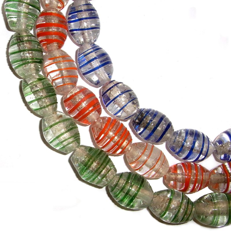 Spiralperlen, ca.18x22mm Strang, versch. Farben