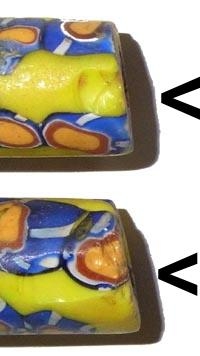 Alte Millefiori Beads / 3 "XL" Perlen