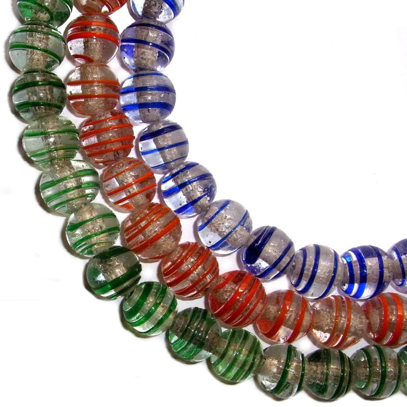 Spiralperlen, ø ca. 18mm Strang, versch. Farben