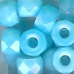 Russian Beads - 10 St. - Feueropal blau.