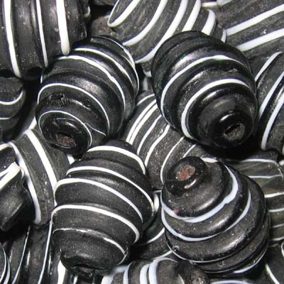 Glasperle ca. 22x30mm, 1st.