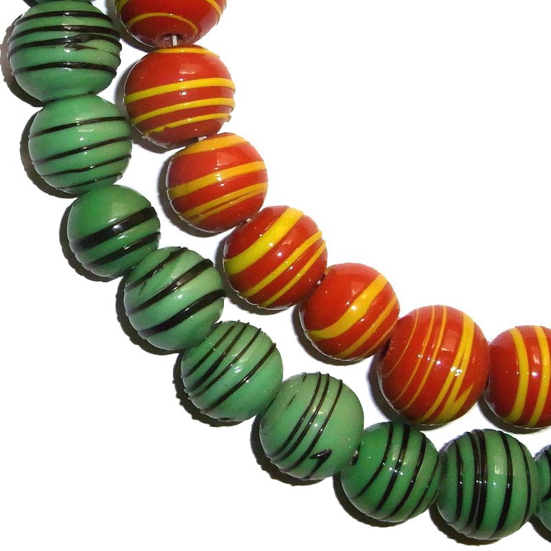 Spiralperlen, ø ca.19mm Strang, versch. Farben