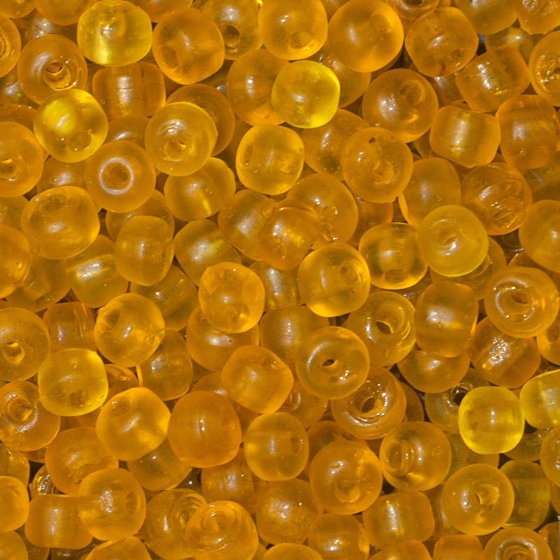 Crowbeads / Gelb transparent. 100gr.
