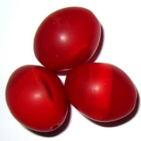 Olivenperlen, rot, 20x24mm / 1 st.