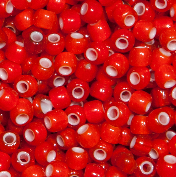 Ponybeads (Stickperlen) "Whitehearts", Rot 100gr