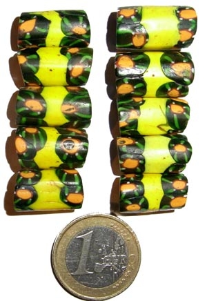 Alte Millefiori Beads / 5 od. 10 Perlen