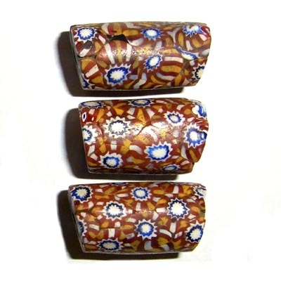 Alte Millefiori Beads / 3 Perlen