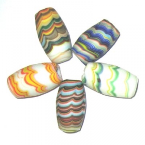 Marble-Beads L, ca. 19x35mm. 10 St.