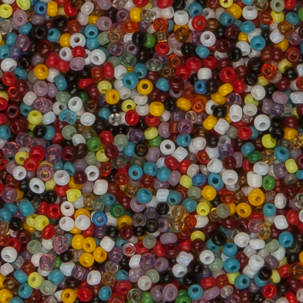 Rocailles Farbmischung 11/0 - (Stickperlen). 250g.