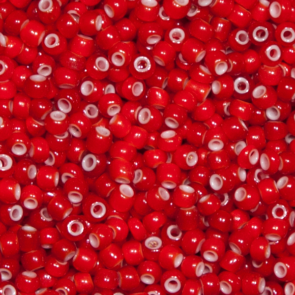 Ponybeads (Stickperlen) "Whitehearts", Rot 100gr