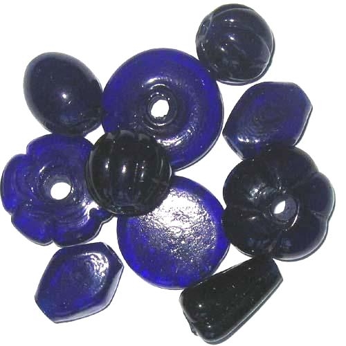 Maxi-Beads, kobalt, 10 Perlen