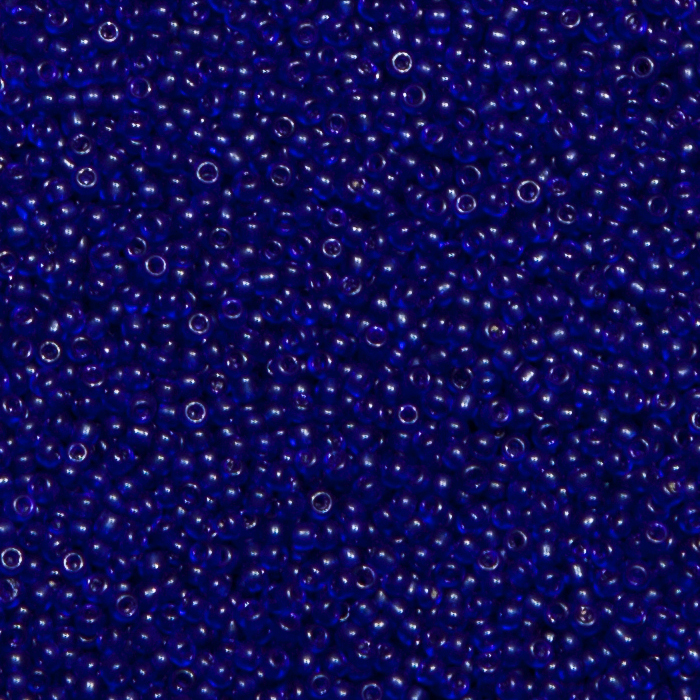 Rocailleperlen Dunkelblau transparent 13/0