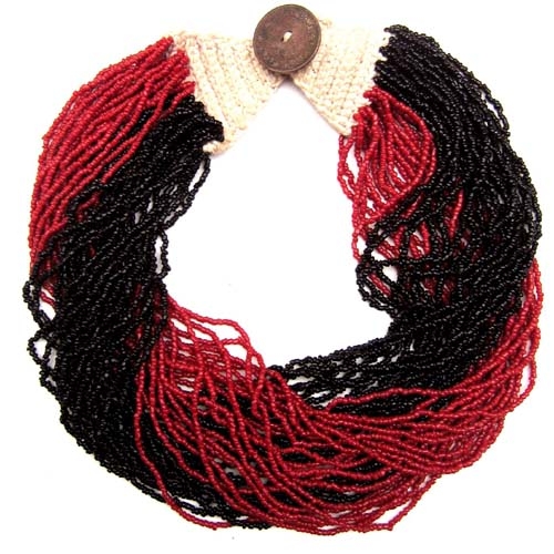 Multistringkette schwarz/rot