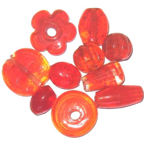 Maxi-Beads, orange, 10 Perlen