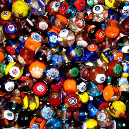 Perlen Mischung / Millefiori 250g./1kg